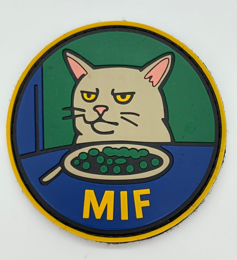 Minimum In Flight (MIF) Cat Patch, 3.5 in, PVC, Hook and Loop