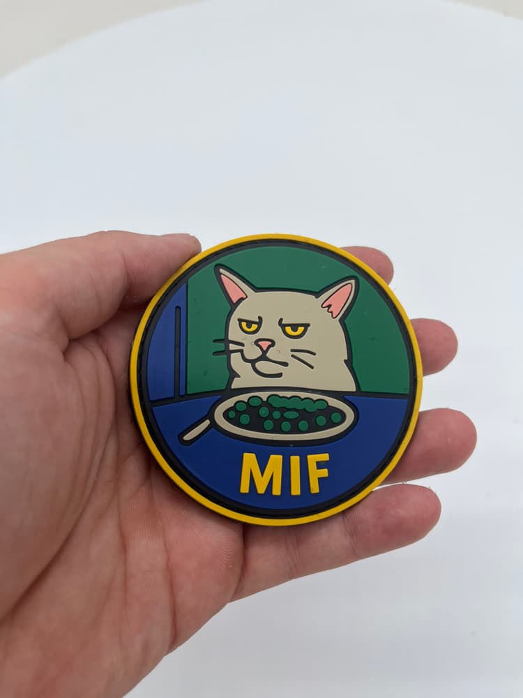 Minimum In Flight (MIF) Cat Patch, 3.5 in, PVC, Hook and Loop