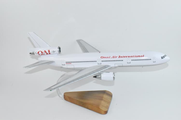 Omni Air International DC-10 Mahogany Model – 18-inch Length