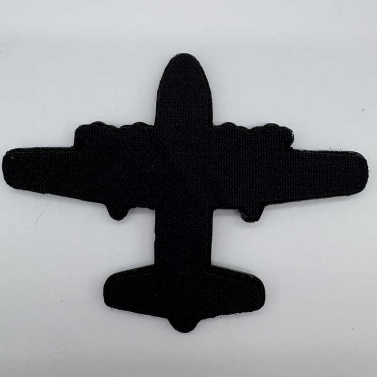 Lockheed Martin® C-130 Hercules® Gray Silhouette PVC Patch, 5 in, Hook and Loop
