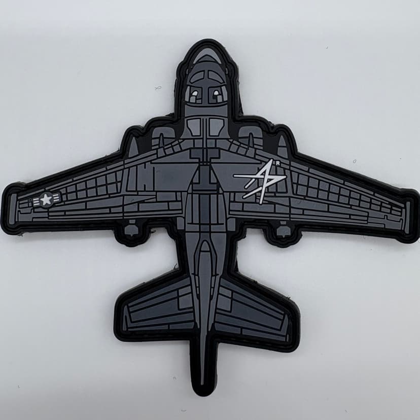 Lockheed Martin® S-3 Viking™ Silhouette PVC Patch, 5 in, Hook and Loop