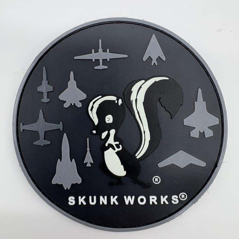 Lockheed Martin® Skunk Works® PVC Patch, 3.5 inch, Hook and Loop