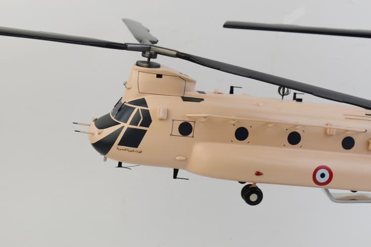 Egyptian CH-47F, 14 inch Mahogany Model