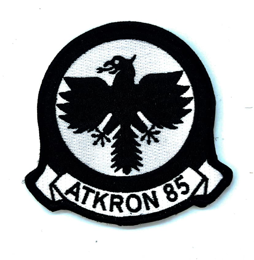 VA-85 Black Falcons Squadron Patch - Hook and Loop, 4"