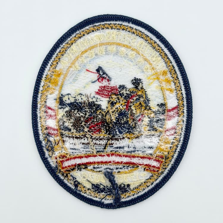 Crossing the Potomac Patch– 250th Anniversary – Iron On, 3.5 in