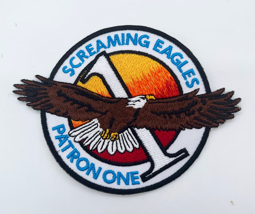 VP-1 Screaming Eagles Squadron Patch – Embroidered, Hook and Loop, 4 Inch