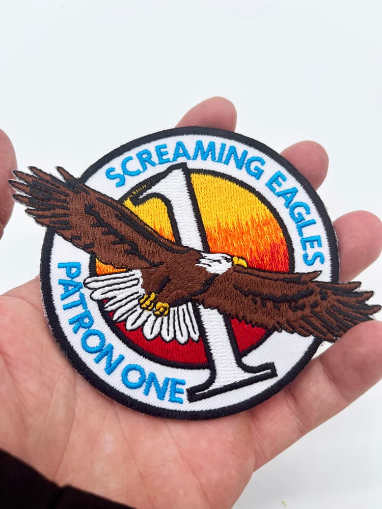 VP-1 Screaming Eagles Squadron Patch – Embroidered, Hook and Loop, 4 Inch