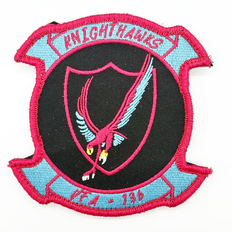 VFA-136 Knighthawks Miami Vice Patch – Embroidered, Iron on, 4 Inch