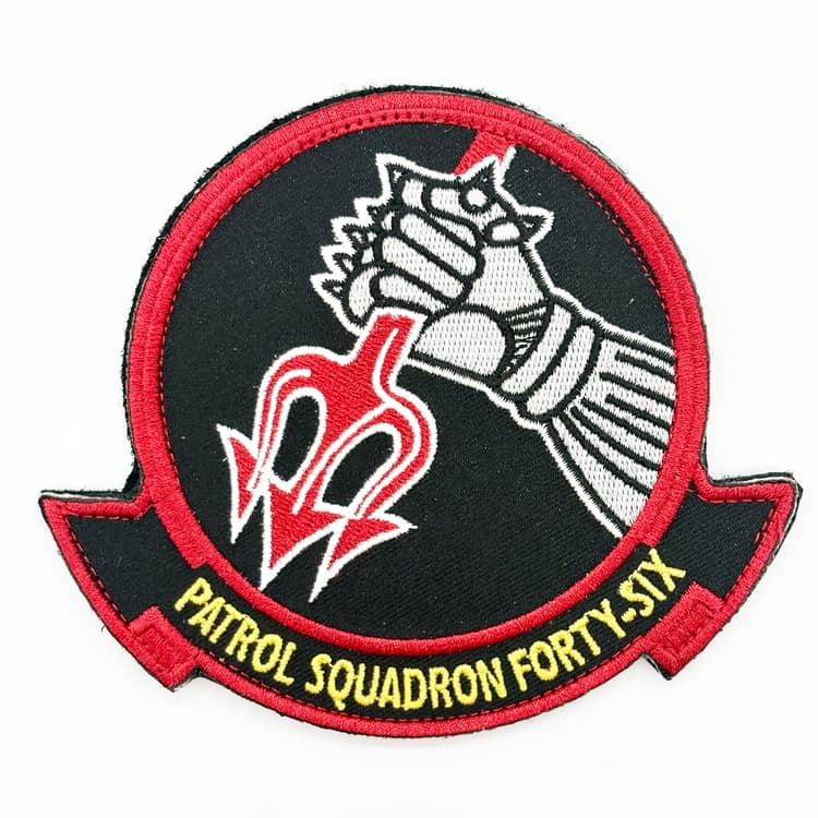VP-46 Grey Knights Squadron Patch, 4 Circular Embroidered Tactical Patch with Hook and Loop Backing, US Navy P-8A Poseidon The Oldest and The Best Insignia (1)