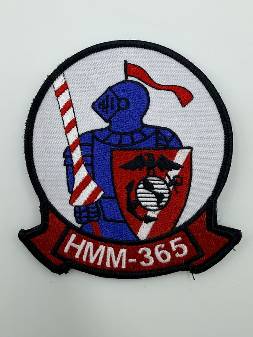 HMM-365 Blue Knights hook-and-loop patch, front view