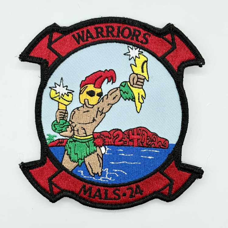MALS-24 Warriors Patch – 4.5 Embroidered Insignia, Hook and Loop