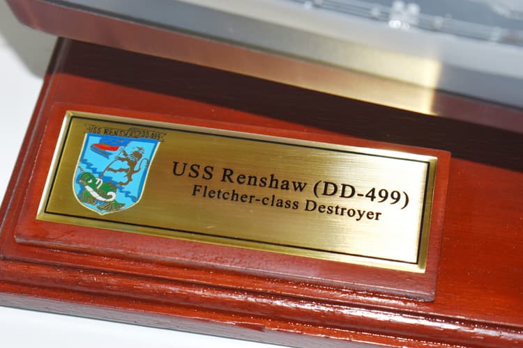 USS Renshaw (DD-499) 24 inch Mahogany Ship