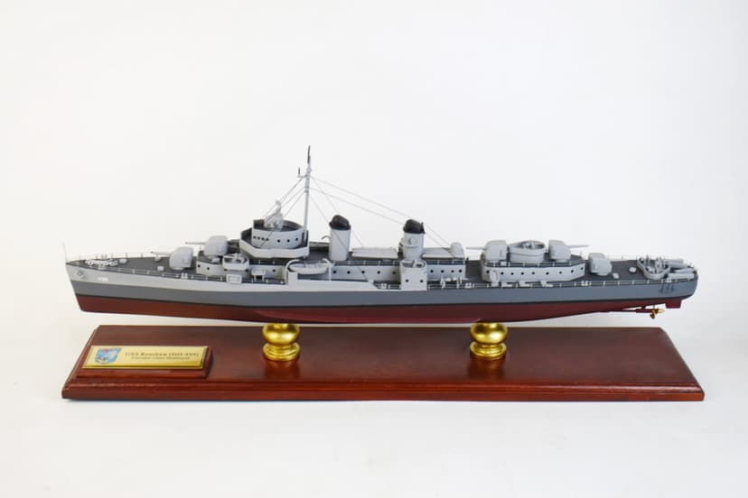 USS Renshaw (DD-499) 24 inch Mahogany Ship