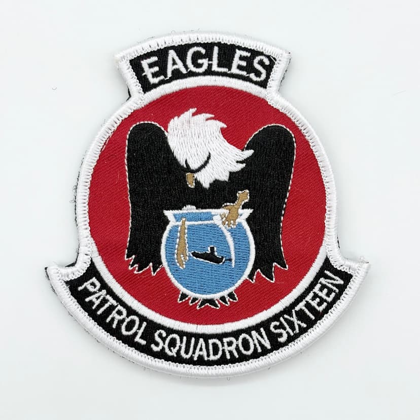 VP-16 War Eagles Squadron Patch – With Hook and Loop, Embroidered, 4 Inch