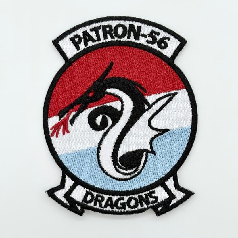 VP-56 Dragons Squadron Patch – Iron On, 4.25 in