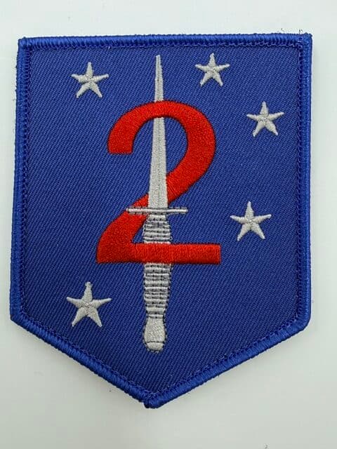 2nd Raider Battalion hook-and-loop patch, front view