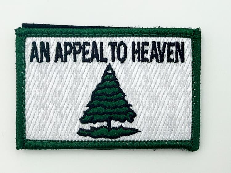 Appeal to Heaven Patch -Iron On Sew On, Embroidered, 2x3 Inch