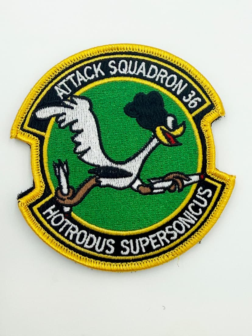 VA-36 Roadrunners Patch – With Hook and Loop, Embroidered, 4 Inch