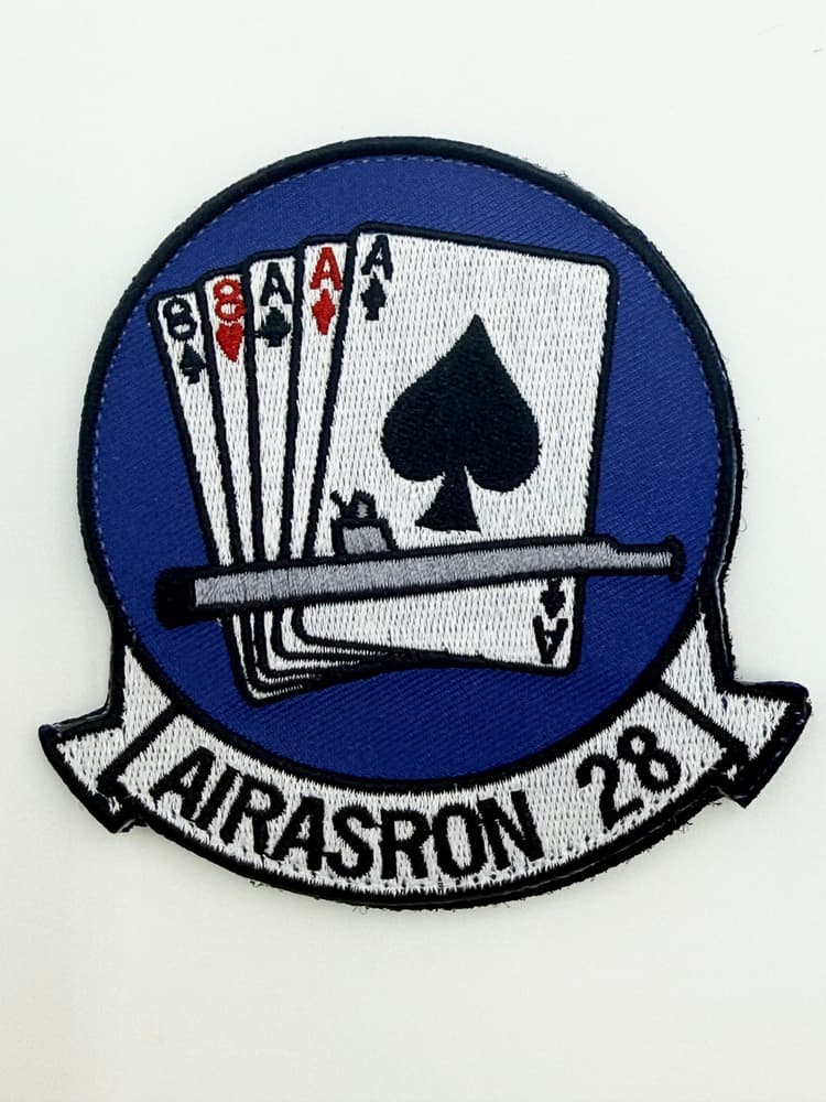 VS-28 Gamblers Squadron Patch –With Hook and Loop, Embroidered, 4 Inch