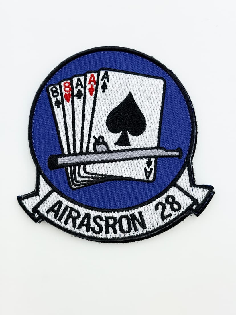 VS-28 Gamblers Squadron Patch –With Hook and Loop, Embroidered, 4 Inch