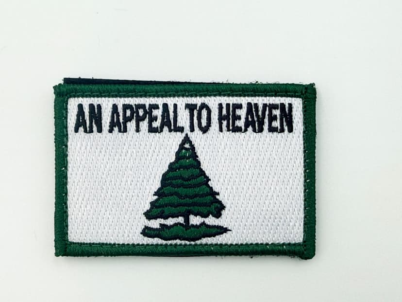Appeal to Heaven Patch -With Hook and Loop, Embroidered, 2x3 Inch