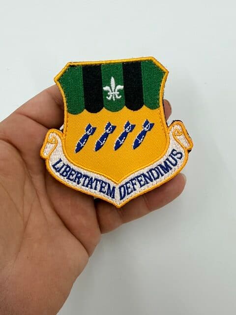 2nd Bomb Wing Libertatem Defendimus hook-and-loop patch, front view
