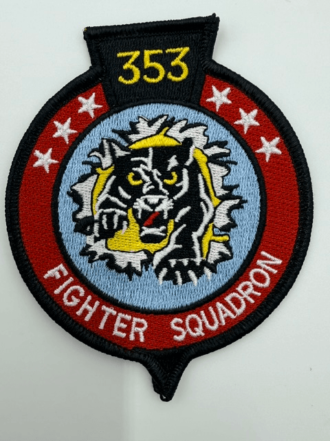 353rd Fighter Squadron iron-on sew-on patch, front view