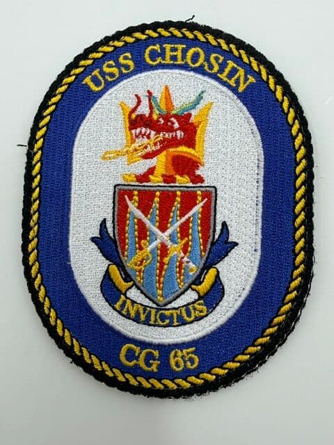 USS Chosin CG-65 hook-and-loop patch, front view