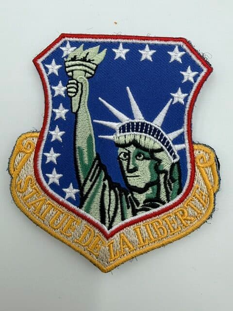 48th Tactical Fighter Wing Statue de la Liberte hook-and-loop patch, front view