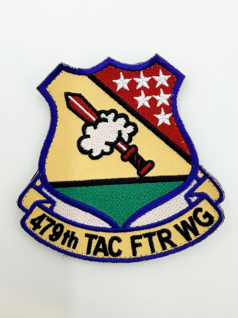 479th Tactical Fighter Wing Patch – With Hook and Loop, Embroidered, 3.5"