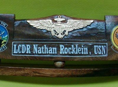 Pilot Carved Nameplate (Any Name, Any Unit)