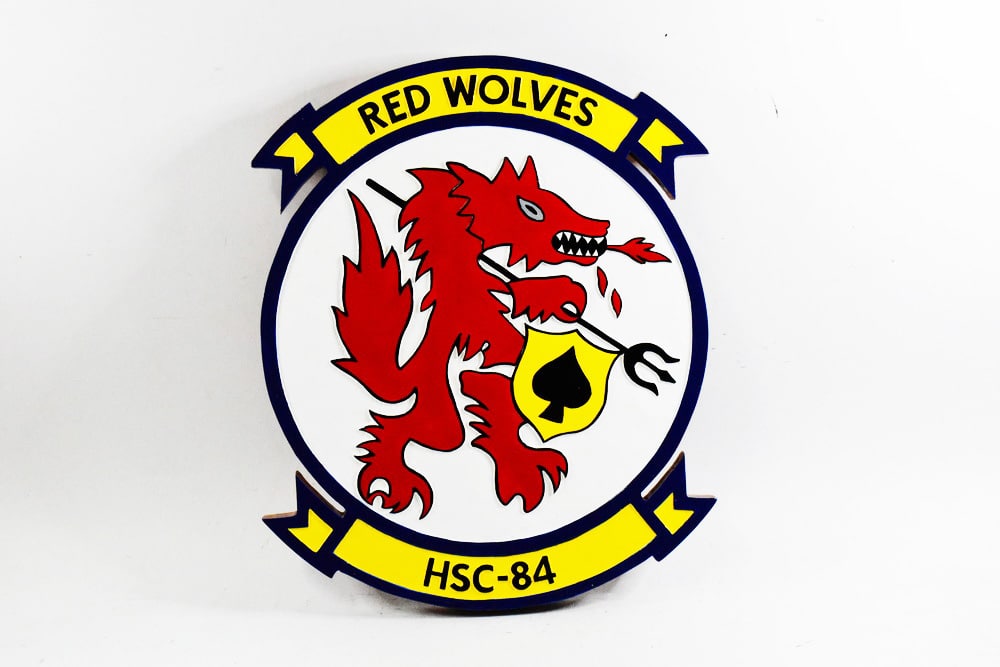 HSC-84 Red Wolves Plaque