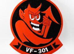 VF-301 Devils Disciples Plaque, Mahogany, 14"