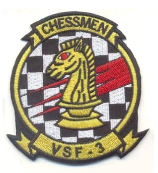 VSF-3 Chessmen Squadron Patch – Plastic Backing