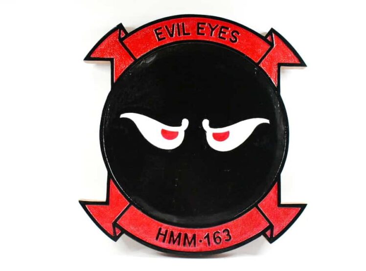HMM-163 Evil Eyes Plaque