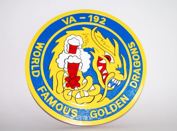 VA-192 World Famous Golden Dragons Plaque
