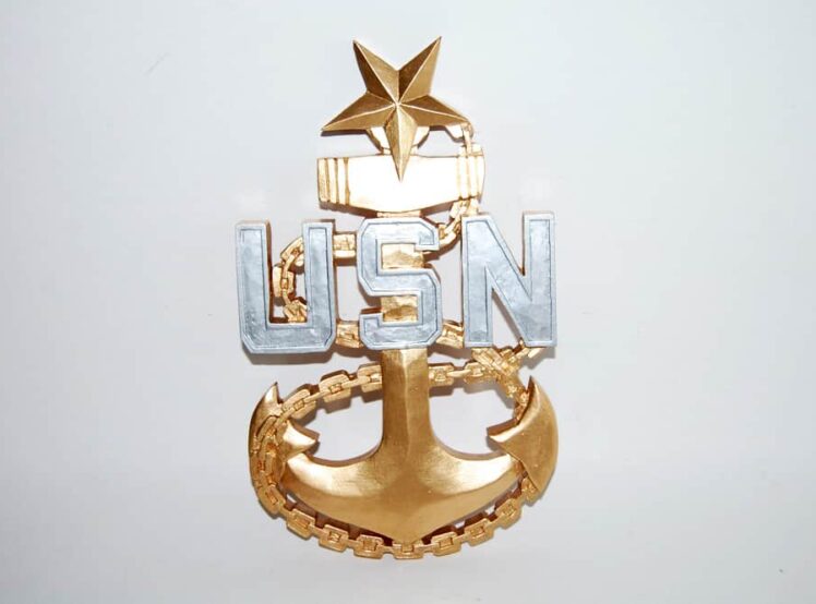 Navy Senior Chief Fouled Anchor Wall Plaque