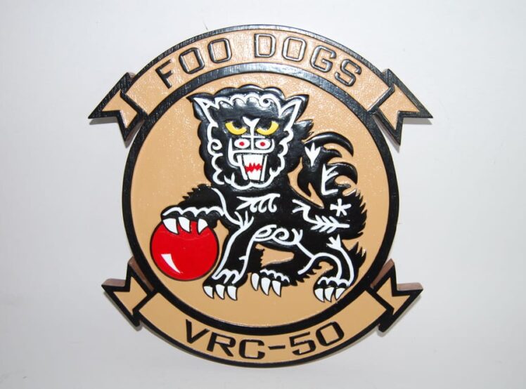 VRC-50 Foo Dogs (Gold) Plaque