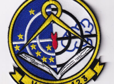 VAH-123 Squadron Patch  – Plastic Backing/Sew on, 4″