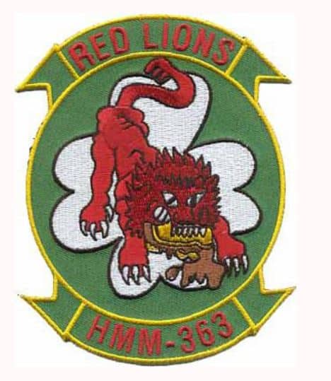 HMM-363 Red Lions Patch –Sew On - Squadron Nostalgia LLC