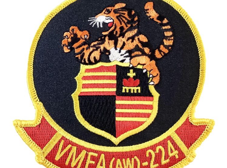 VMFA (AW)-224 Fighting Bengals Squadron Patch – Plastic Backing