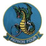 VP-4 Skinny Dragons Squadron Patch – Plastic Backing