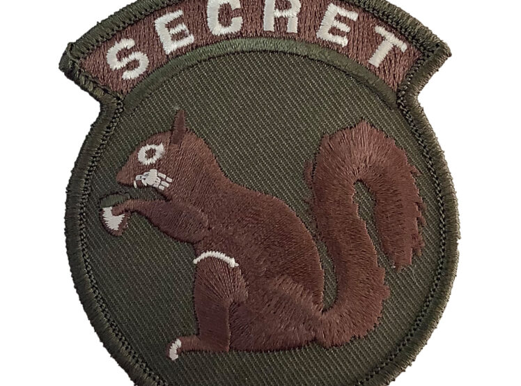 Secret Squirrel Patch – Plastic Backing