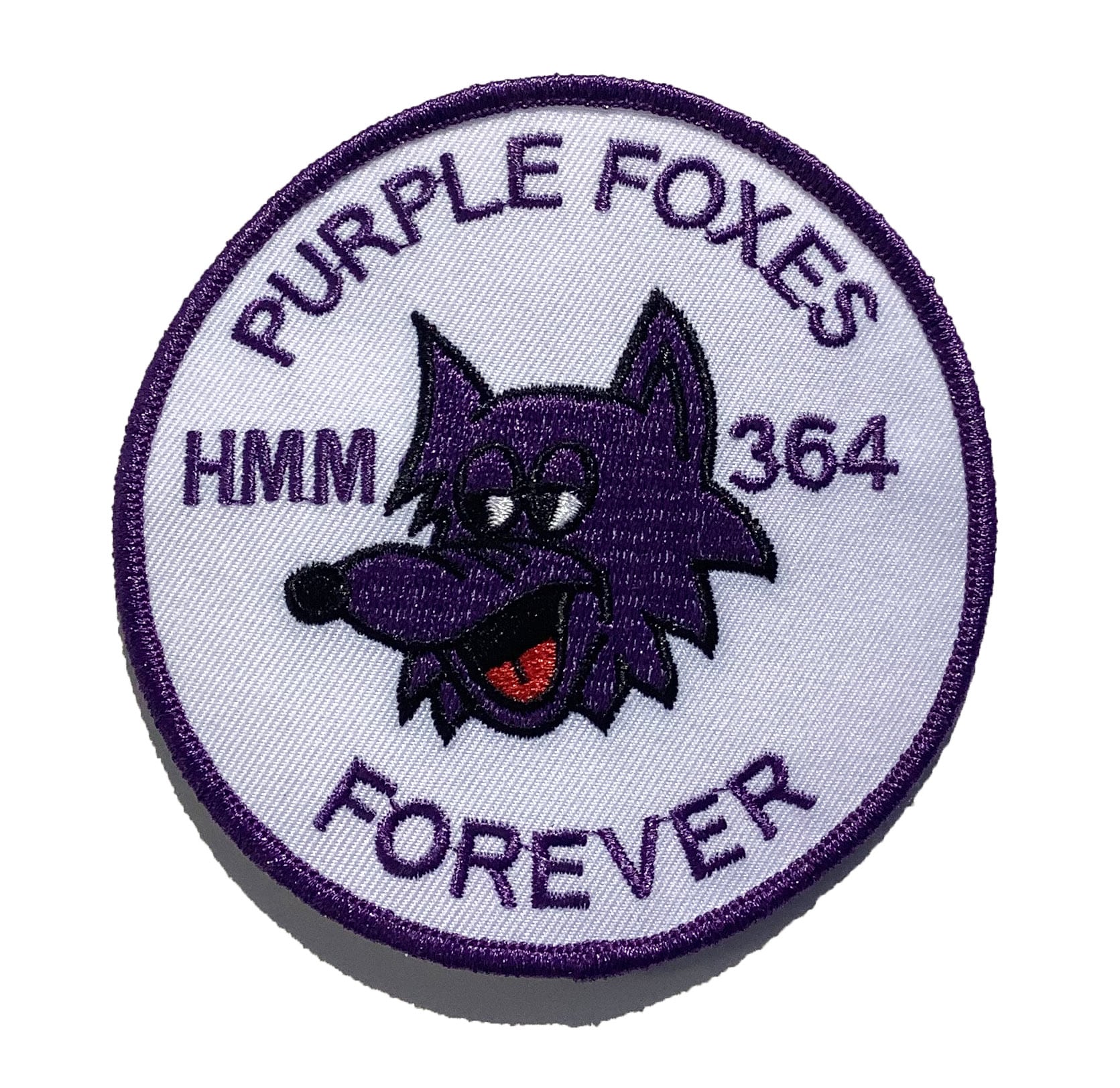 HMM-364 Vietnam Purple Foxes Squadron Patch Plastic Backing 