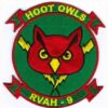U.S. Navy RVAH-9 Hoot Owls Squadron Patch – Plastic Backing