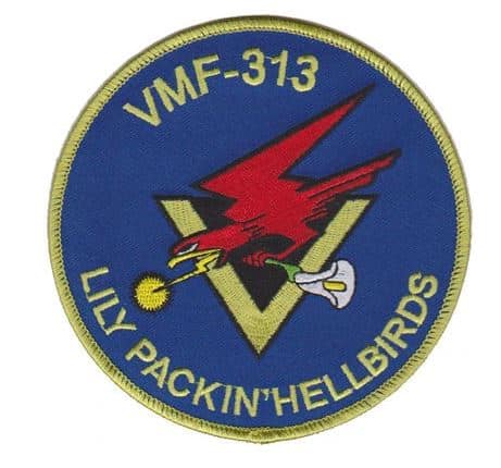 VMF-313 Lily Packin' Hellbirds Patch – Plastic Backing