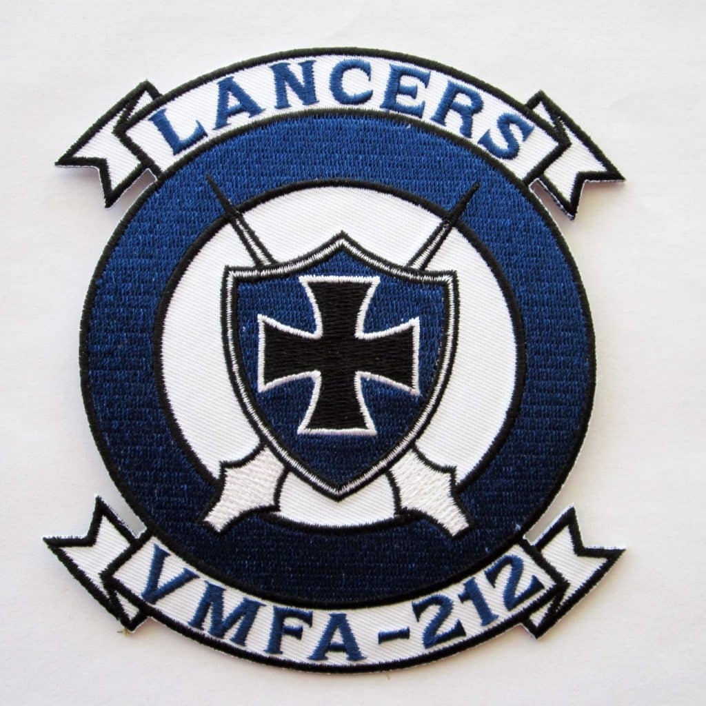 VMFA-212 Lancers Patch – Plastic Backing a