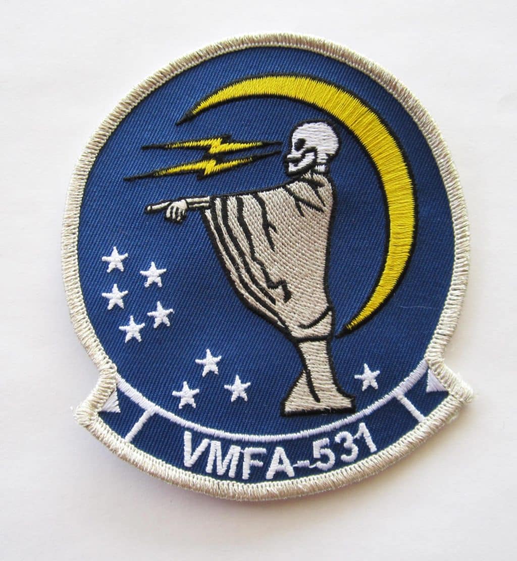 VMFA-531 Grey Ghosts Patch – Plastic Backing