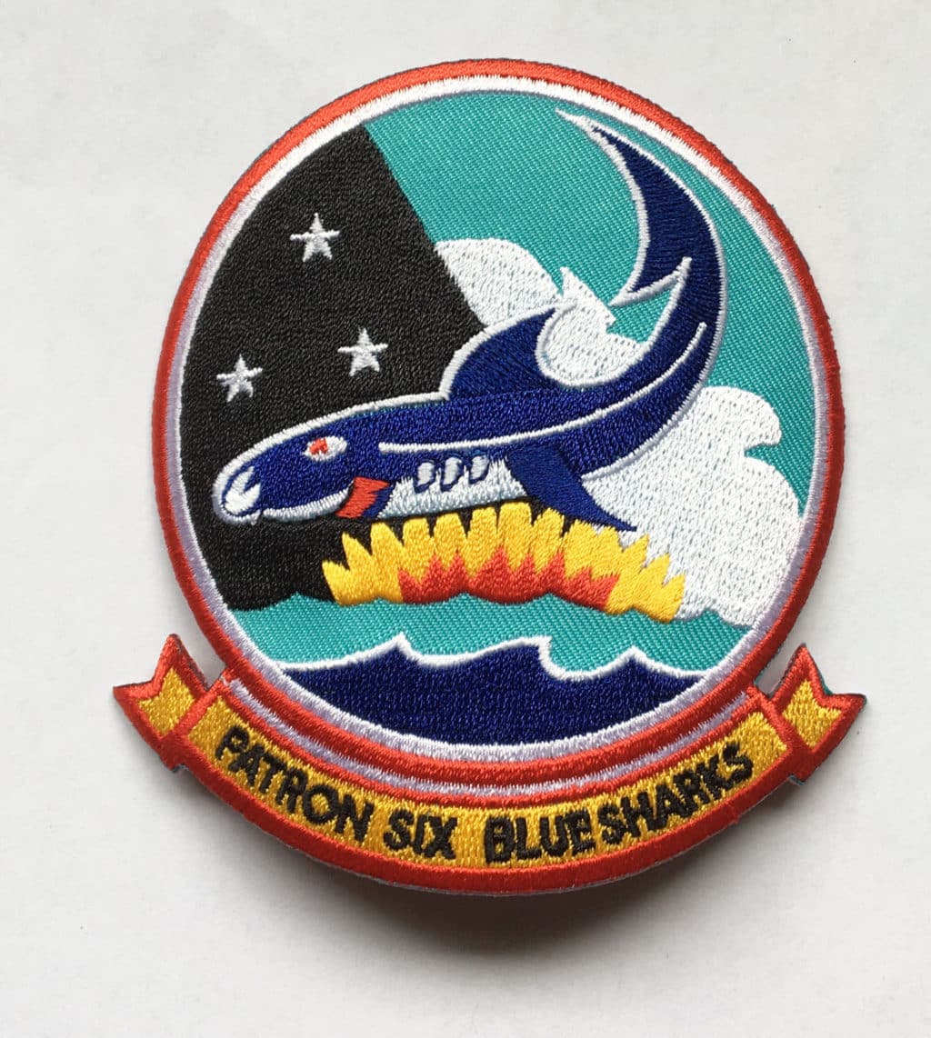 VP-6 Blue Sharks Squadron Patch – Plastic Backing