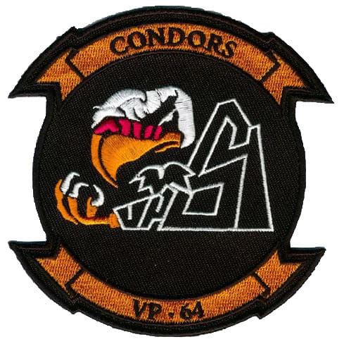 U.S. Navy VP-64 Condors Squadron Patch – Plastic Backing